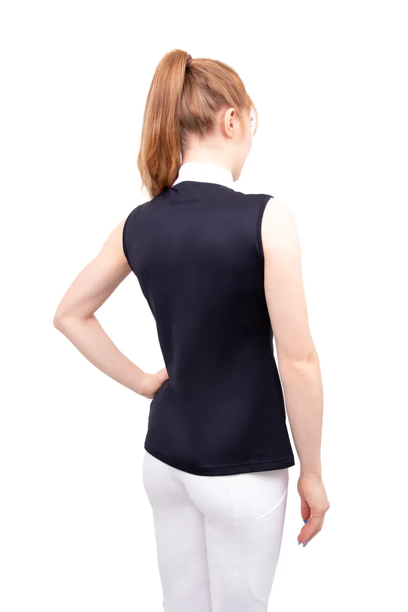 Hy Equestrian Sophia Sleeveless Show Shirt - Rich Navy-1